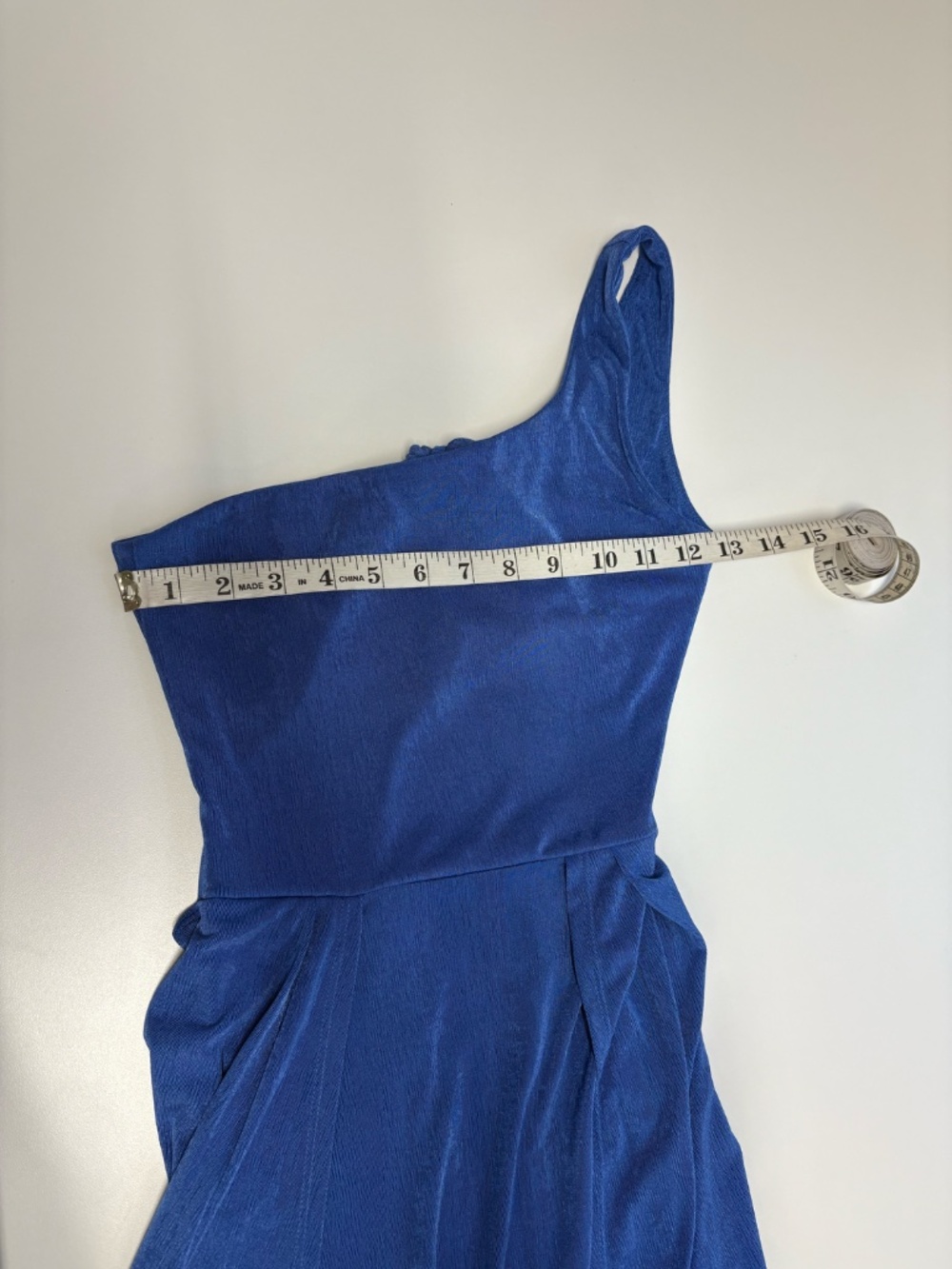 Lucy in the Sky - Blue One Shoulder Maxi Dress -Size XS -  NEW Without Tags. - Picture 7 of 13